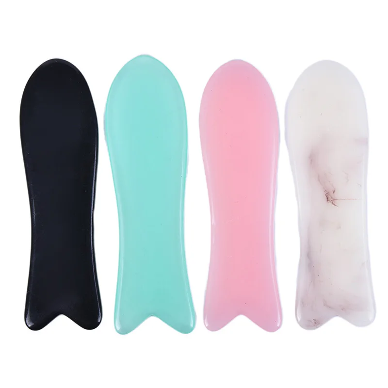 

1PCS Resin Fish Shape GuaSha Board Massage Scraper Massager GuaSha Board Resin Acupoint Face Eye Care SPA Massage