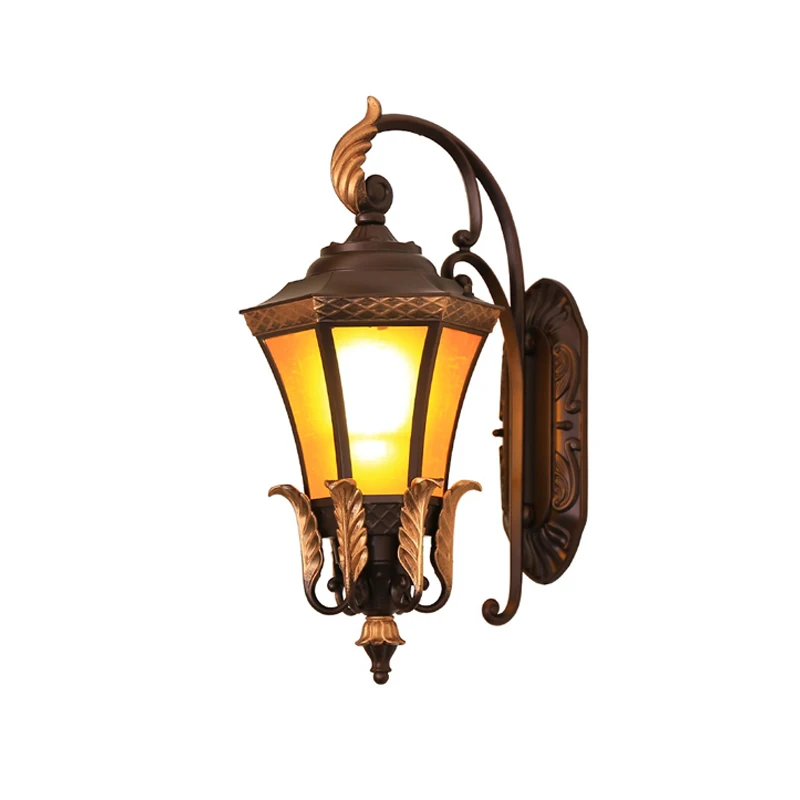 

Retro Outdoor Wall Light Europe Villa Sconce Lamp E27 Waterproof Exterior Garden Doorway Light Black Bronze Vintage Porch Lamp