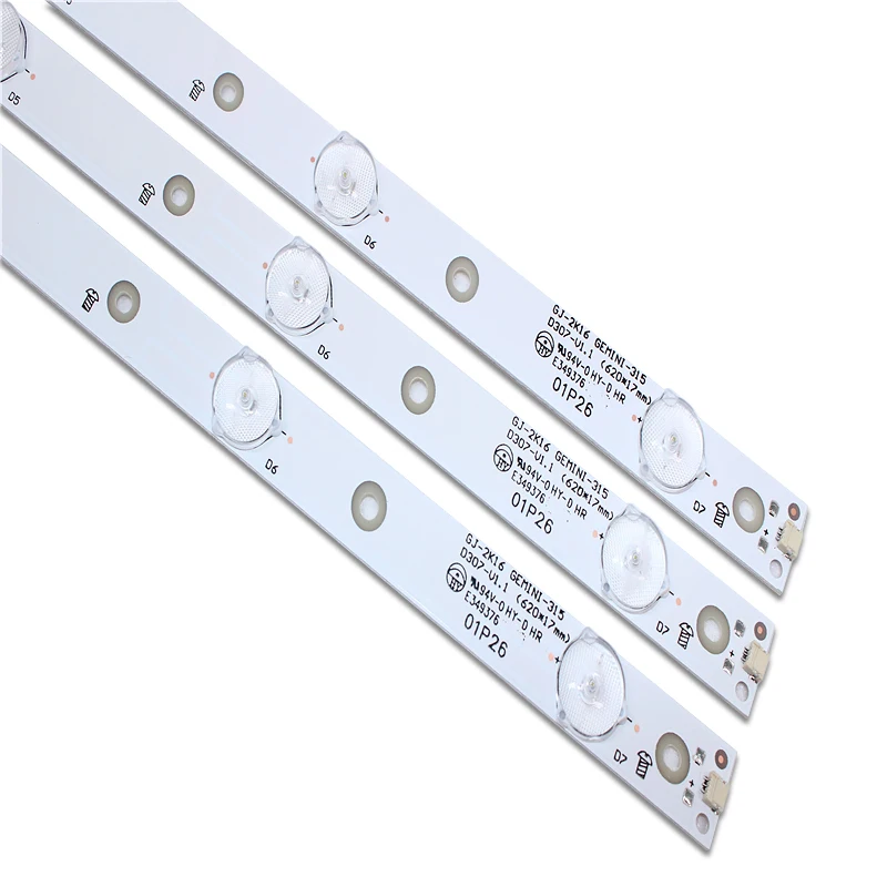 

New 5set=15 PCS 7LED(3V) 620mm LED backlight strip for KDL-32R330D 32PHS5301 32PFS5501 LB32080 V0 E465853 E349376 TPT315B