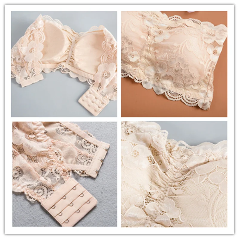 Walentynki seksowne letnie kobiety elastyczny biustonosz bez ramiączek koronkowy Top tuba Bandeau Crop Tank bezszwowy usztywniany bielizna hurtownia