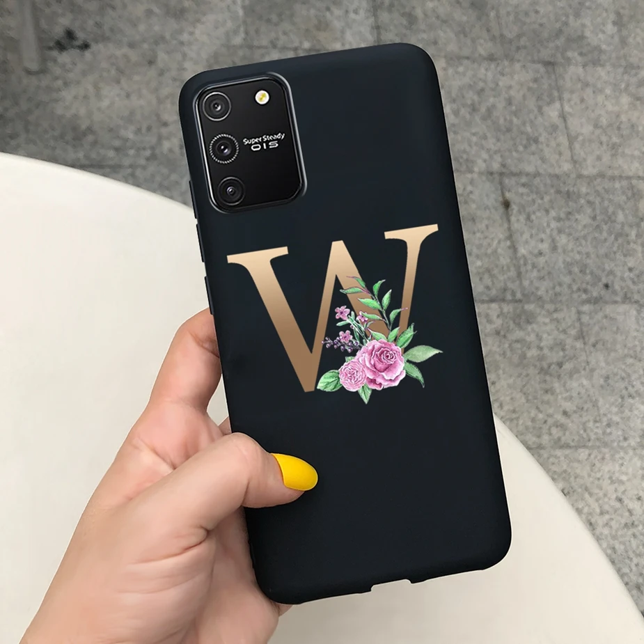 Cute Flower Letters Case For Samsung Galaxy S10 Lite Case SM-G770F Soft TPU Back Cover For Samsung S 10 Lite S10Lite Phone Cases