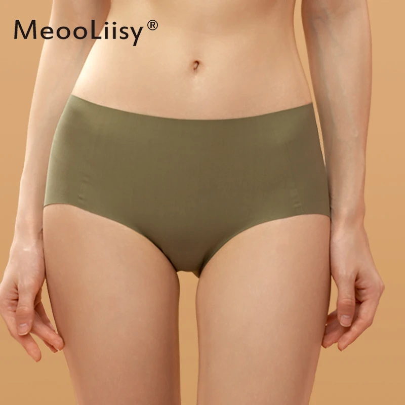 MeooLiisy Seamless Panties for Women Mid Rise Panties Sexy Underwear Breathable Women's Lingerie Femme Intimates