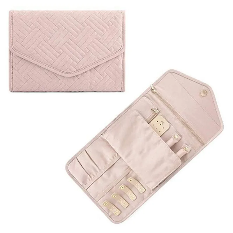 

New Portable Jewelry Storage Bag Travel Style Jewelry Arrangement Box Foldable Ring Necklace Bracelet Storage Bag