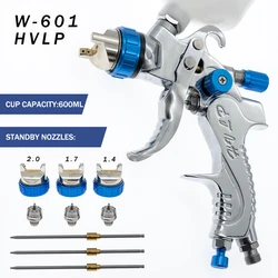 High Quality Professional HVLP Spay Gun Set 1.4/1.7/2.0mm Stainless Steel Nozzle Gravity Airbrush For Car Painting