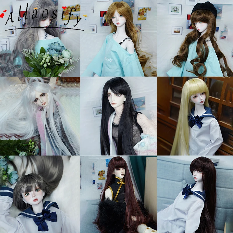 Allaosify 1/3 1/4High Temperature Fiber Wig Hair Suitable For BJD/SD Doll Accessories