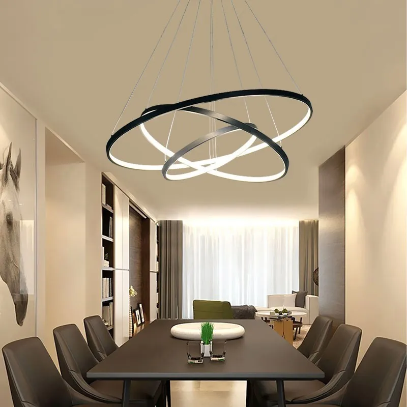 Modern Black white frame pendant lights for dining room lamp  light fixtures abajur lighting lustre vintage led pendant lamp