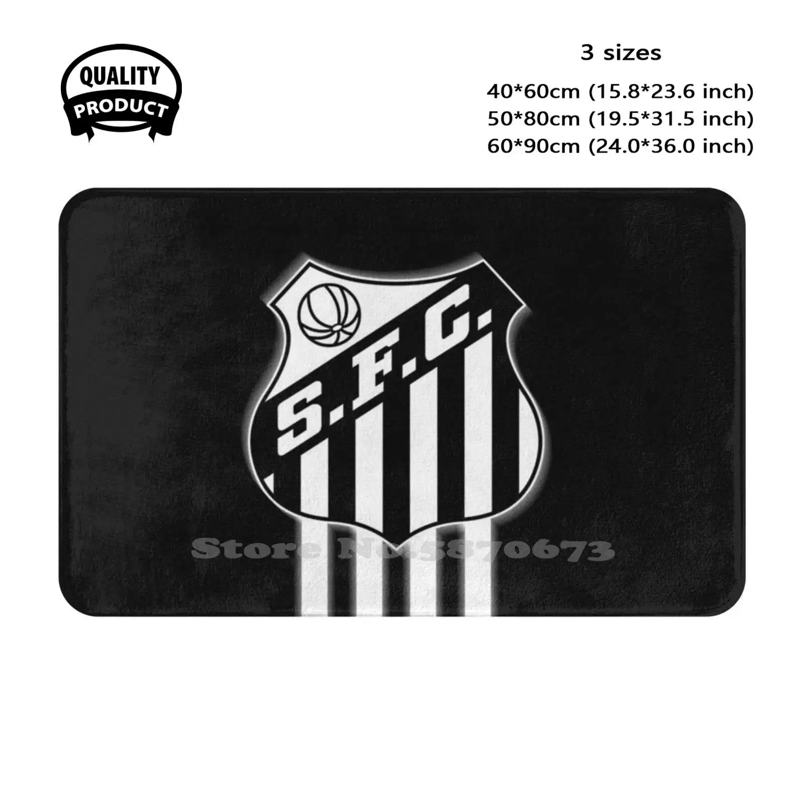 Santos Brasil Torcida Jovem Futbol Soft Cushion Home Carpet Door Mat Car Rug Brasil Alvinegro Peixe Santastic Torcida Santos