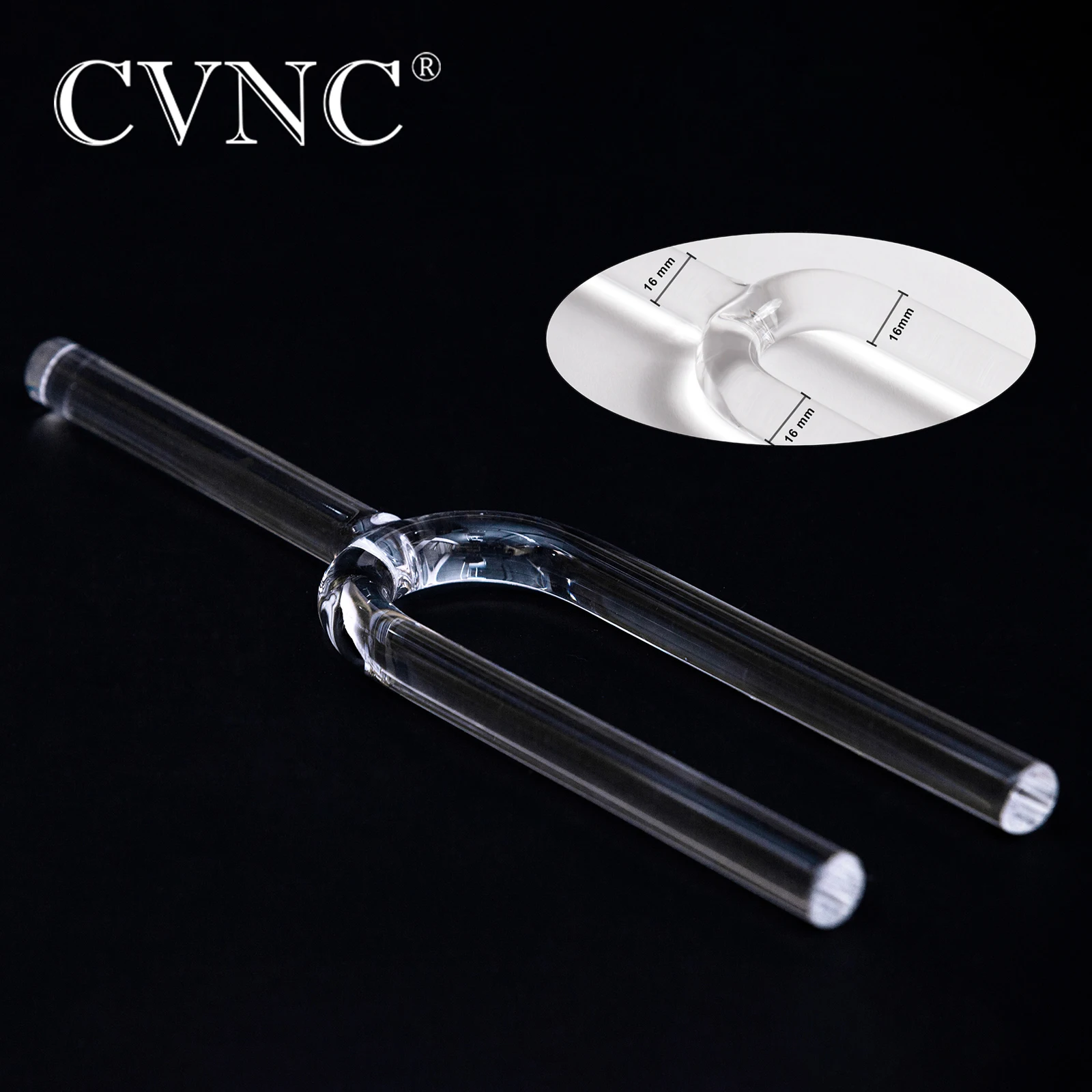 

CVNC 440Hz or 432Hz 16mm Clear Quartz Crystal Singing Tuning Fork for Sound Healing and Meditation