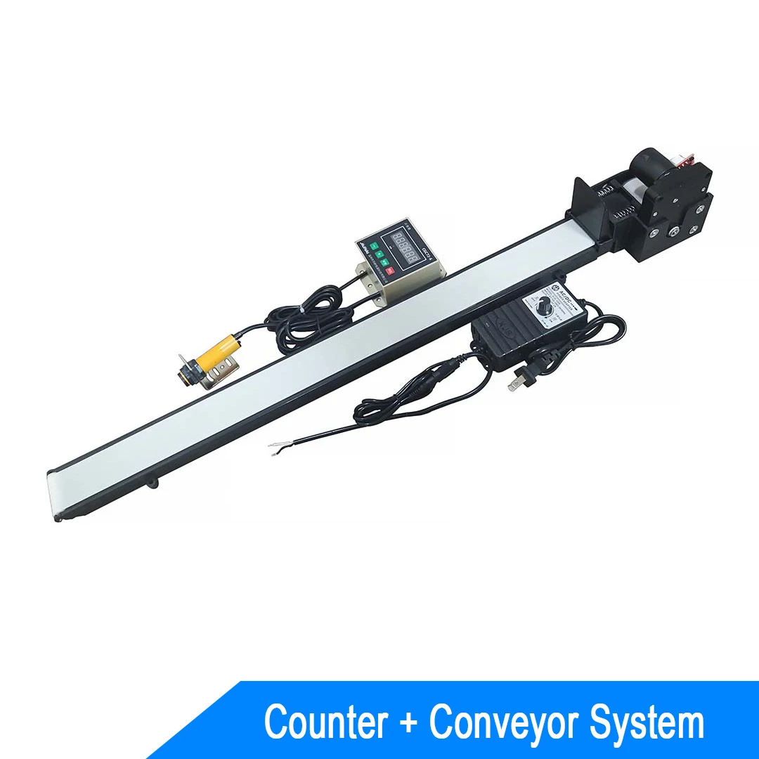 DC24V Electronic Digital Display Counter with Conveyor 504/604/704mm Infrared Induction Counting Industrial Punch Count