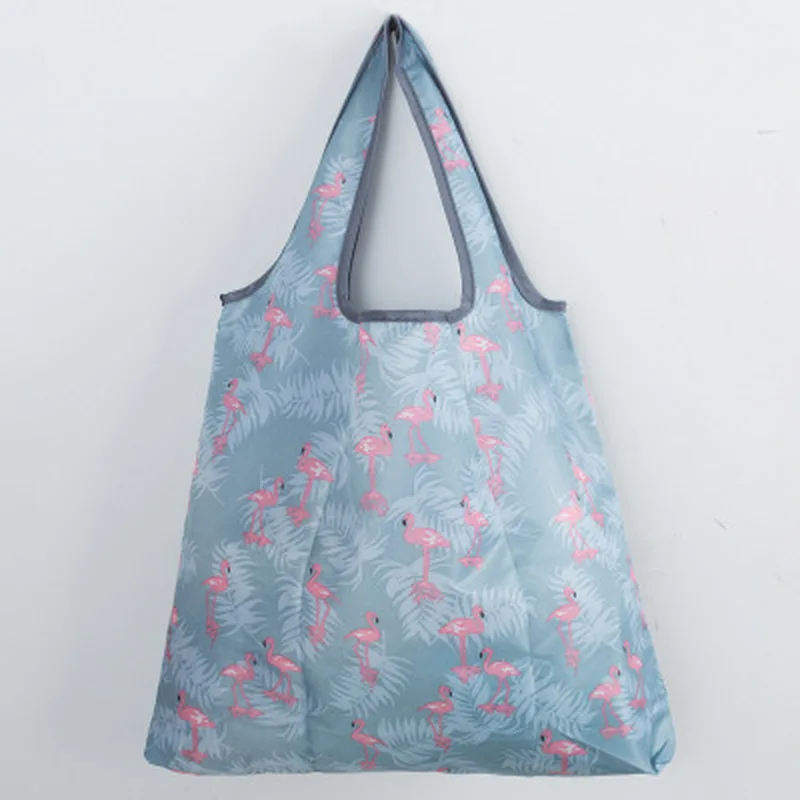 Big Size Patterned Shopping Bag Women Reusable Tote Bag Eco-Friendly Foldable Slight Hand Bag Premium Quality Polyester