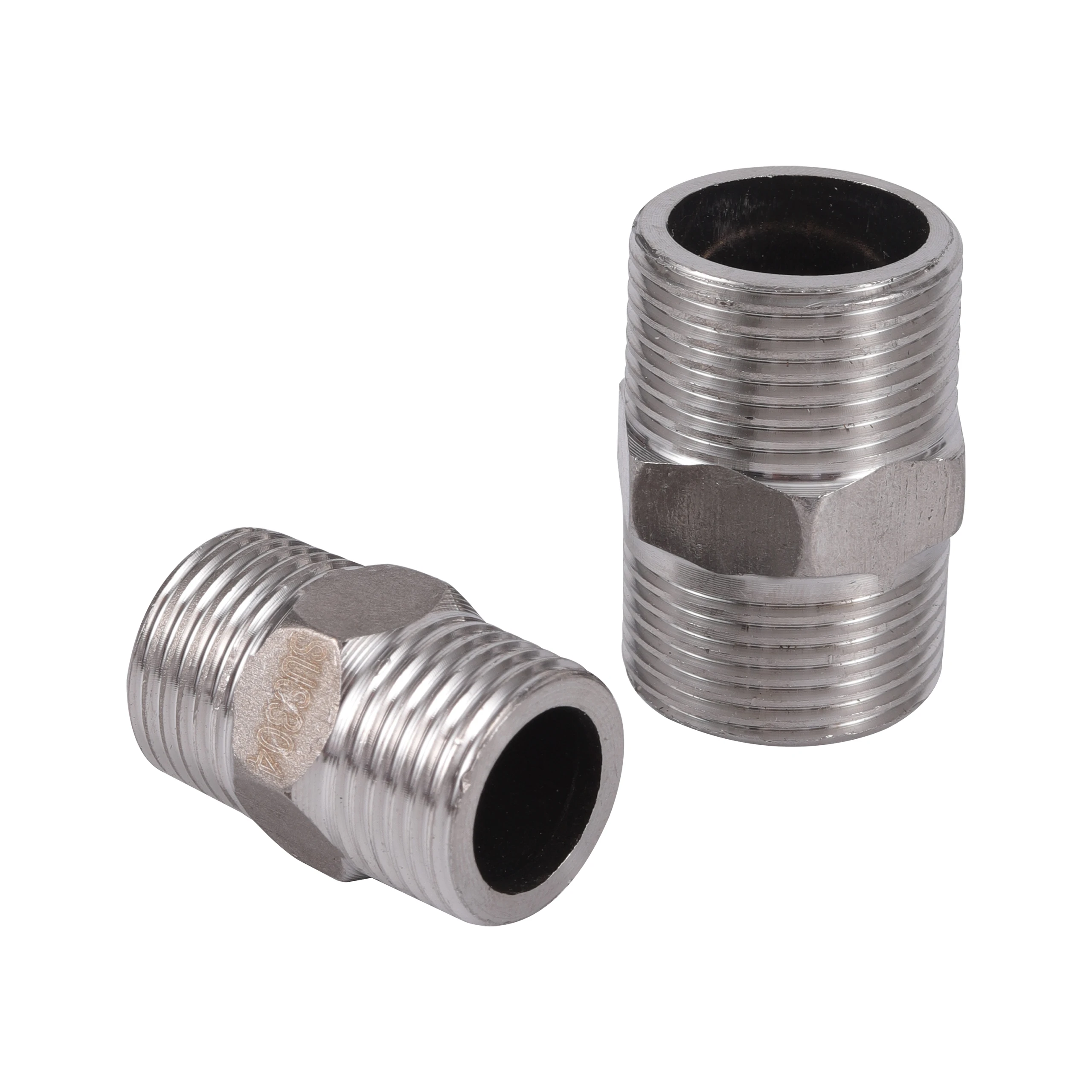 

304 Stainless Steel 1/2 Inch 3/4 Inch Male Thread Connector Garden Water Connector Thread Pipe Repair Coupling Water Tap Adapter