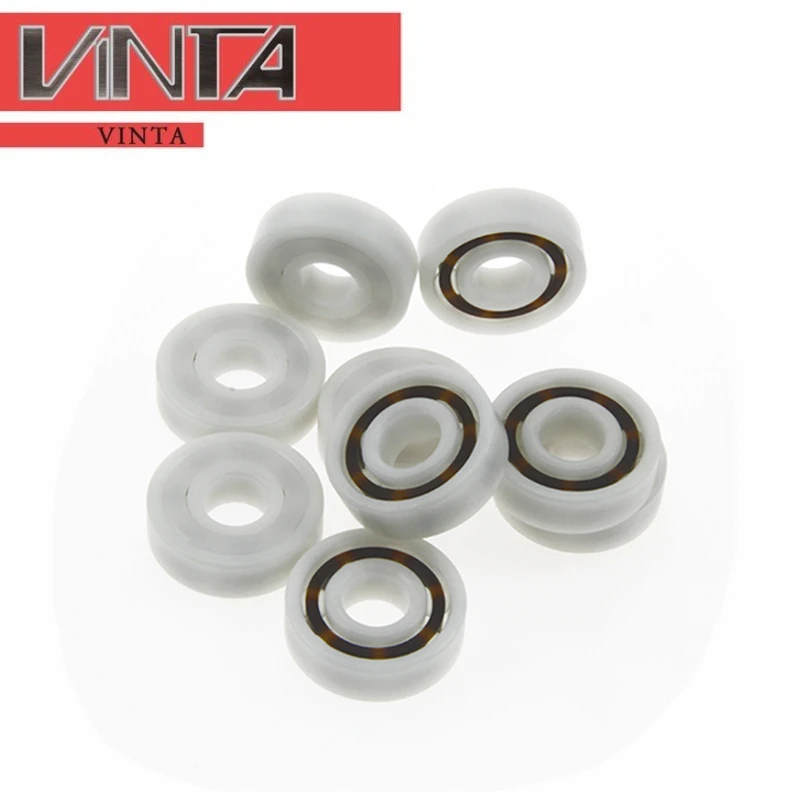 

10pcs Nylon Plastic Ball Bearings POM6000/6002/6001/6003/6004/6200/6201/6202/6203/606/608/625 shaft bearings housing rodamiento