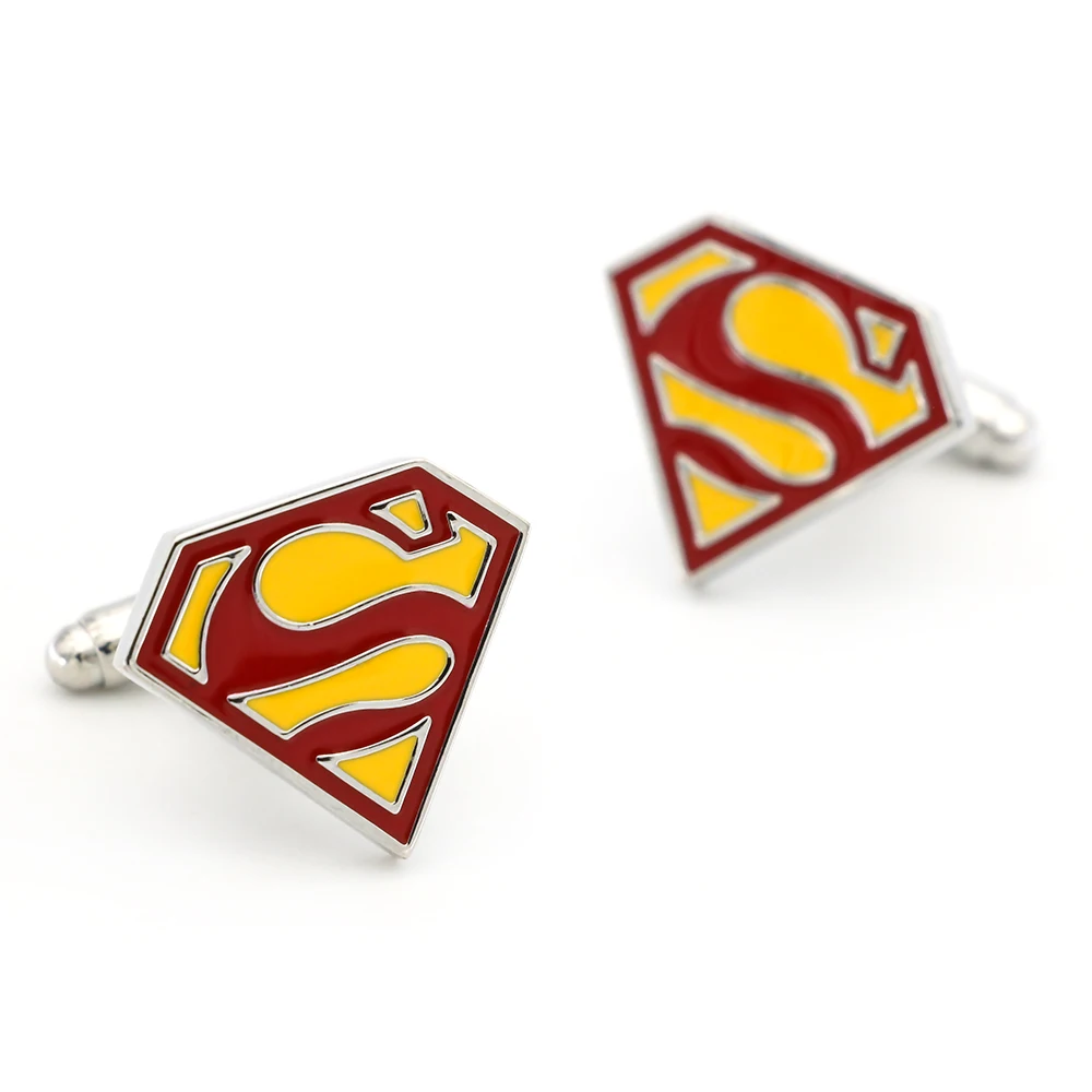 Superheroes Design Movie Cufflinks Quality Brass Material Red Color Cuff Links Wholesale & Retail