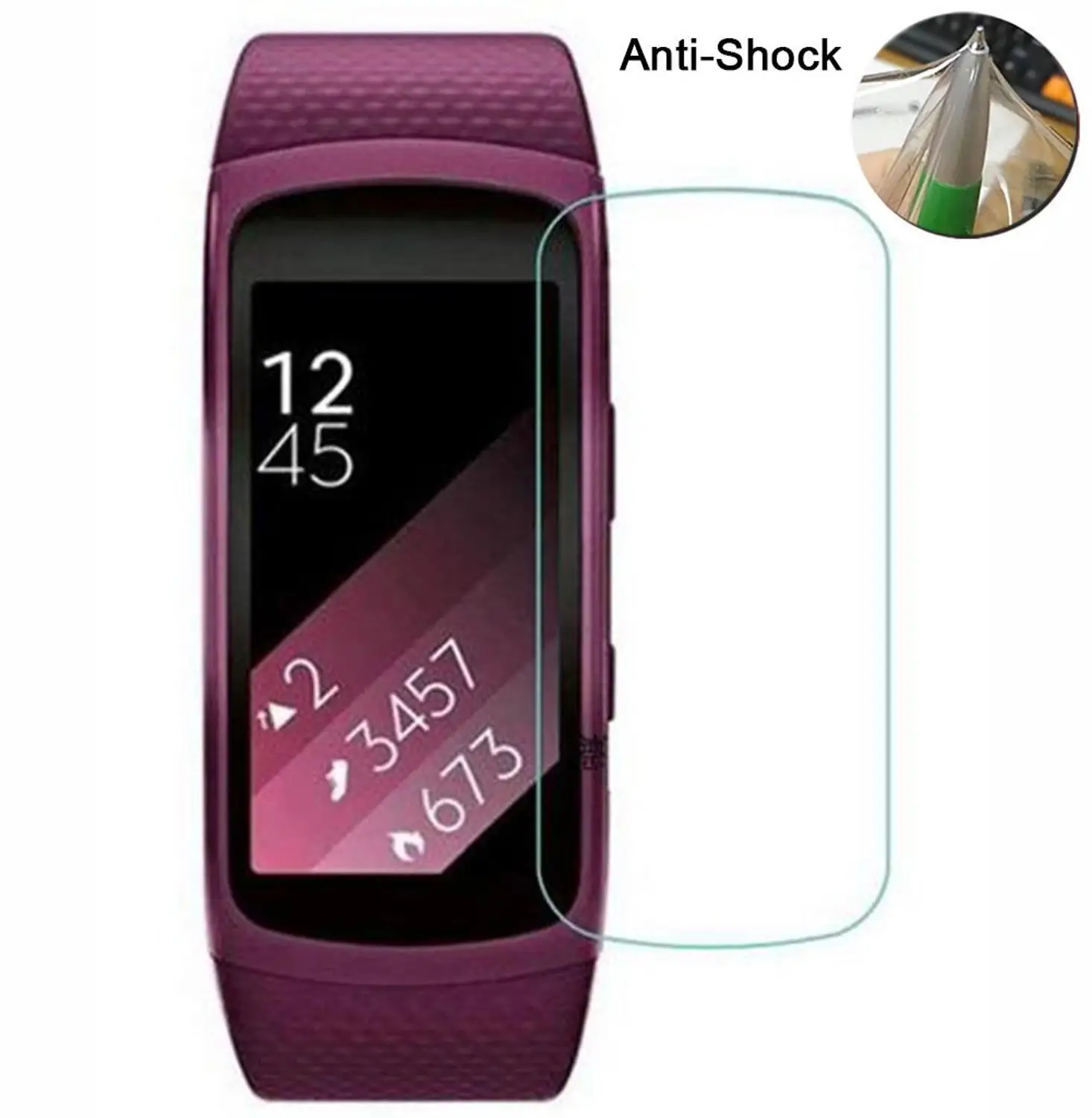 Smart Watch Tempered Glass Films for Samsung  Gear Fit 2 / Fit2 Pro Smart Band Wristband SmartWatch Soft TPU 5 HD Film Explosion