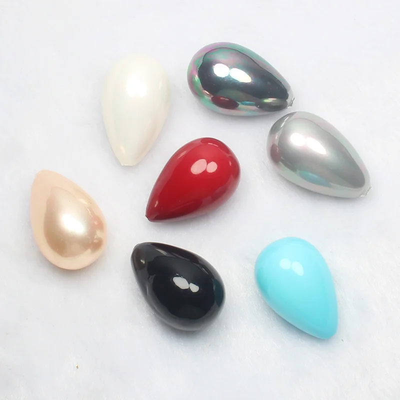 Half Drilled16x25mm Shell Pearl Water Drop Beads,DIY Jewelry Making ! wholesale for all items!