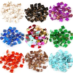 50pcs Two Hole Beads Multicolor Czech Glass Seed Beads for Jewelry Making Needlework Bracelets Accessories 5mm