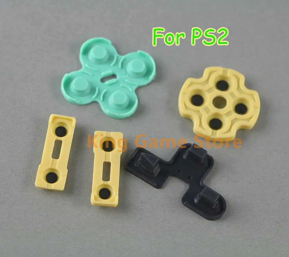 3sets Silicone Rubber Conductive Pads Buttons Touches Replacement For Playstation 2 Controller PS2 Repair Parts