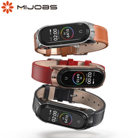 For Mi Band 6 Strap for Mi Band 5 Bracelet Replacement for Xiaomi Miband 4 3 Wristbands Genuine Leather Correa Global Version