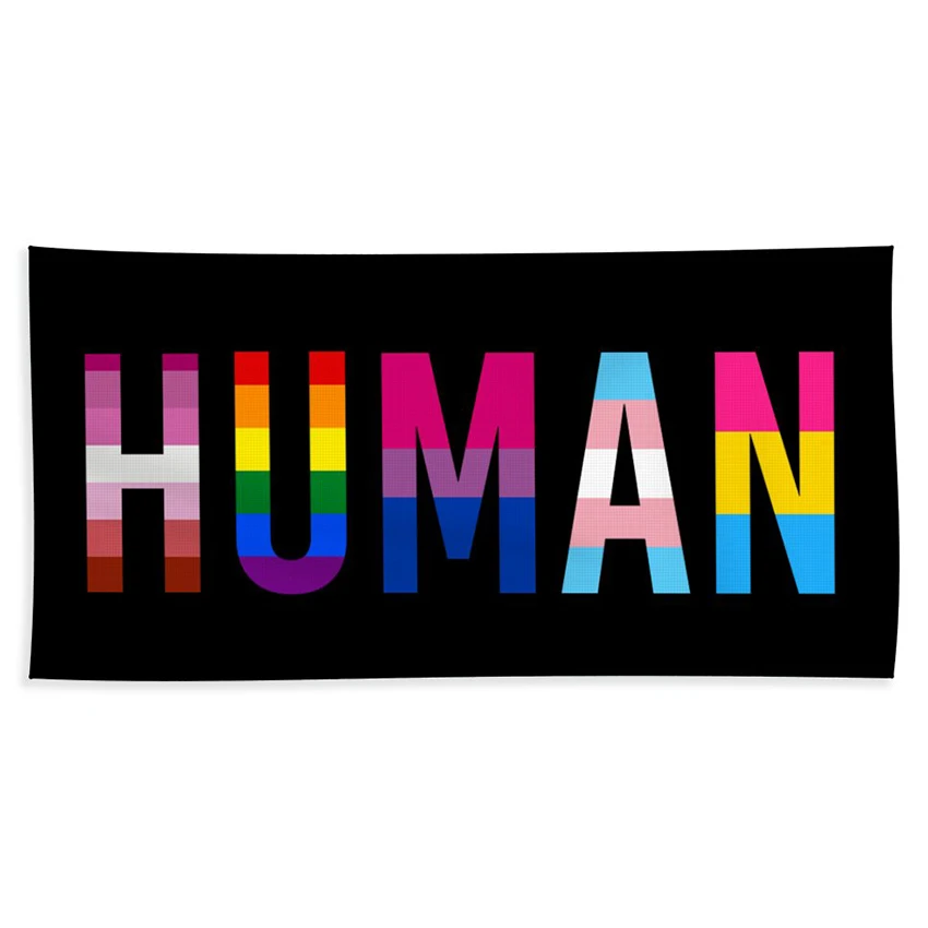 Xiangying 90x150cm Lesbian Gay Bisexual Transgender Pansexual Human LGBT Pride Flag