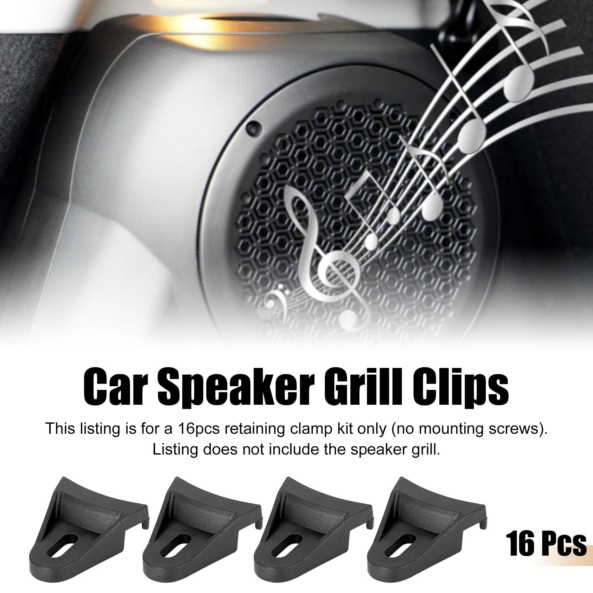 Uxcell 4pcs 8pcs 16pcs Black Car Subwoofer Speak Grill Clips Clamps Install Bay Thickened Fit for 4