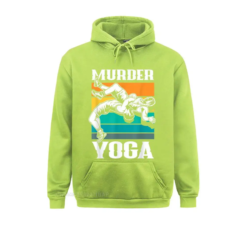 Murder Yoga Funny Retro Vintage Wrestler Wrestling Hoodies for Men Customized Sweatshirts Chinese Style Cheap Hoods Long Sleeve