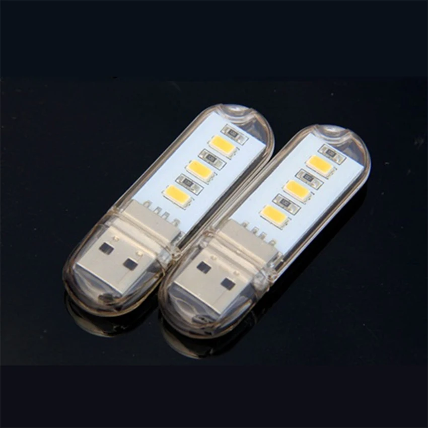 المحمولة USB صغير 3LED مصباح كتاب أضواء 420MA 2.3 واط 5 فولت التخييم لمبة لأجهزة الكمبيوتر المحمولة القراءة ليلة ضوء الطوارئ مصباح لتهيئة الجو