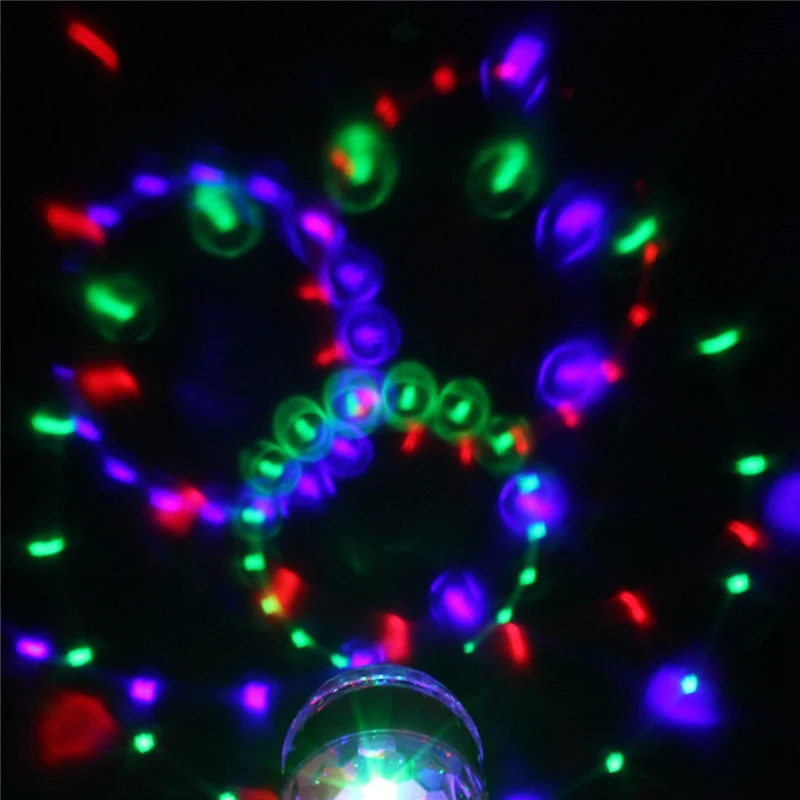 B22 LED ضوء المرحلة تأثير مصباح LED الكرة المرحلة AC85-265V ضوء RGB ضوء الدورية للحزب KTV برأسين RGB أضواء للمسرح