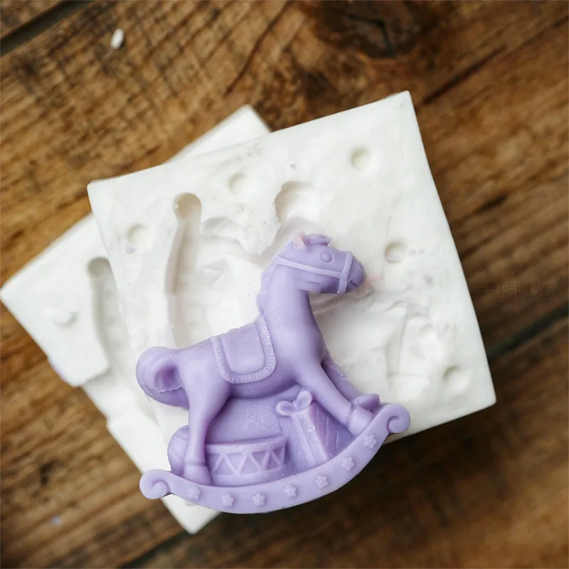 3D Carousel Candle Silicone Molds For Homemade Candle Soap Crayon Wax Candle Making Supplie