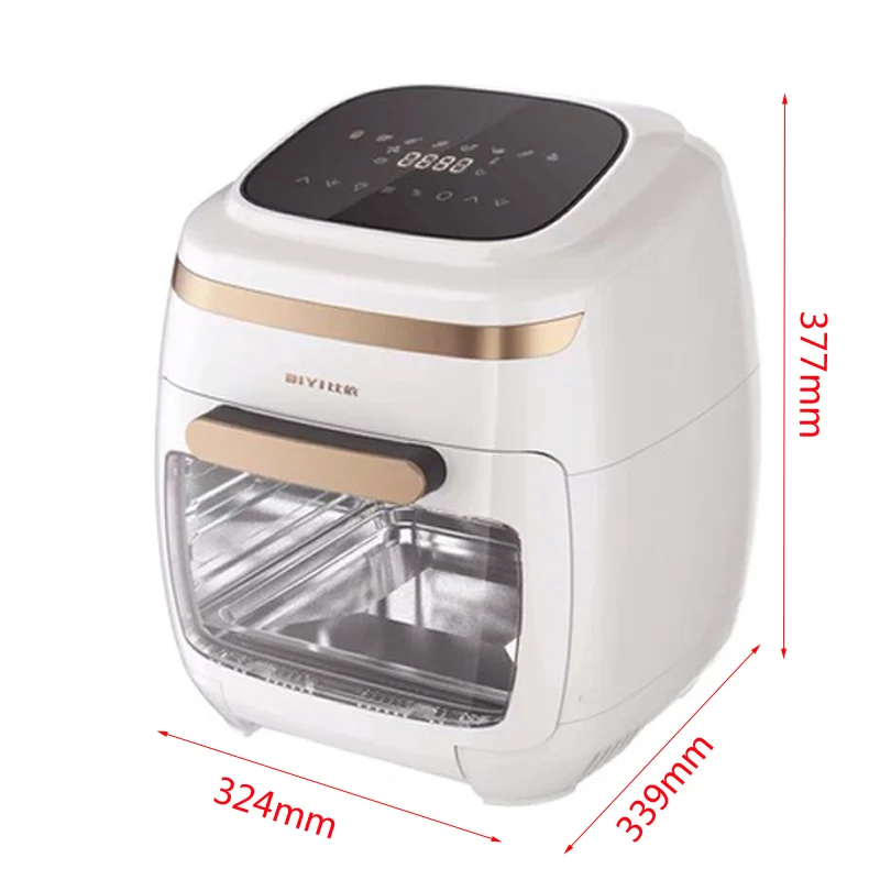 Household Intelligent Oil-free Air Fryer Visual Air Fryer Oven 11L Large Capacity Electric Fryer