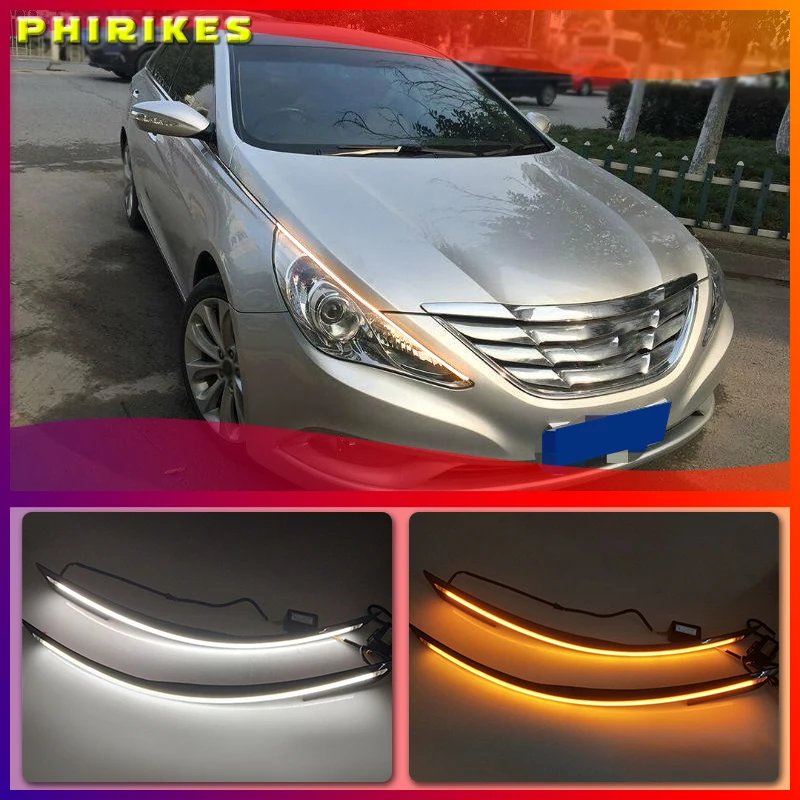 1 Pair 12v Car LED DRL for Hyundai I45 Sonata 2011 2012 2013 2014 Daytime Running Lights Driving Sonata 8 Fog Lamp