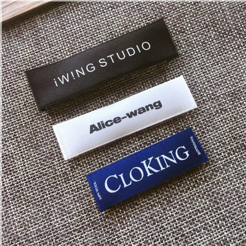Custom Satin Wash Care Printing Labels For Clothing label Custom Logo Printed Clothing Tags