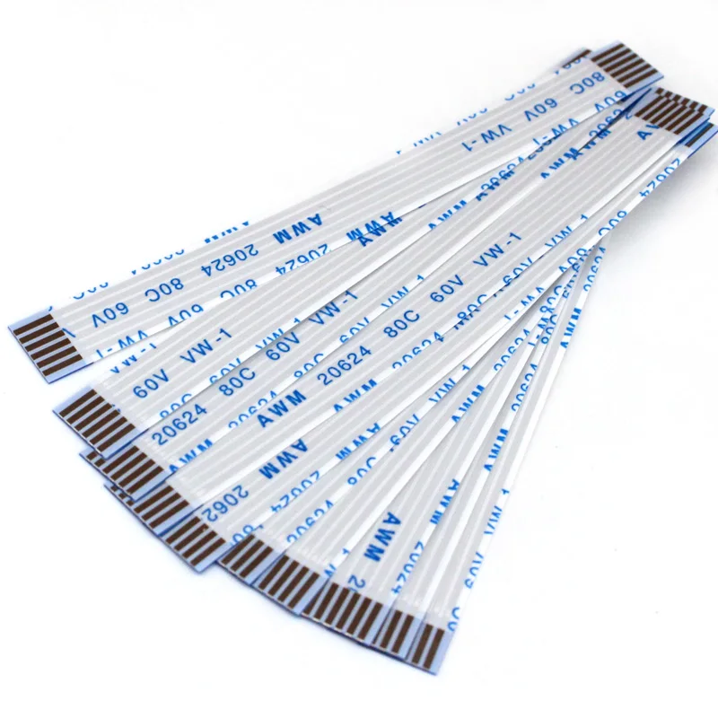 10pcs Flat flexible cable FFC FPC AWM 20624 80C 60V VW-1 FFC-0.5MM 1.0MM 4/5/6/8/10/12/14/16/18/20/24/26/30 Pin