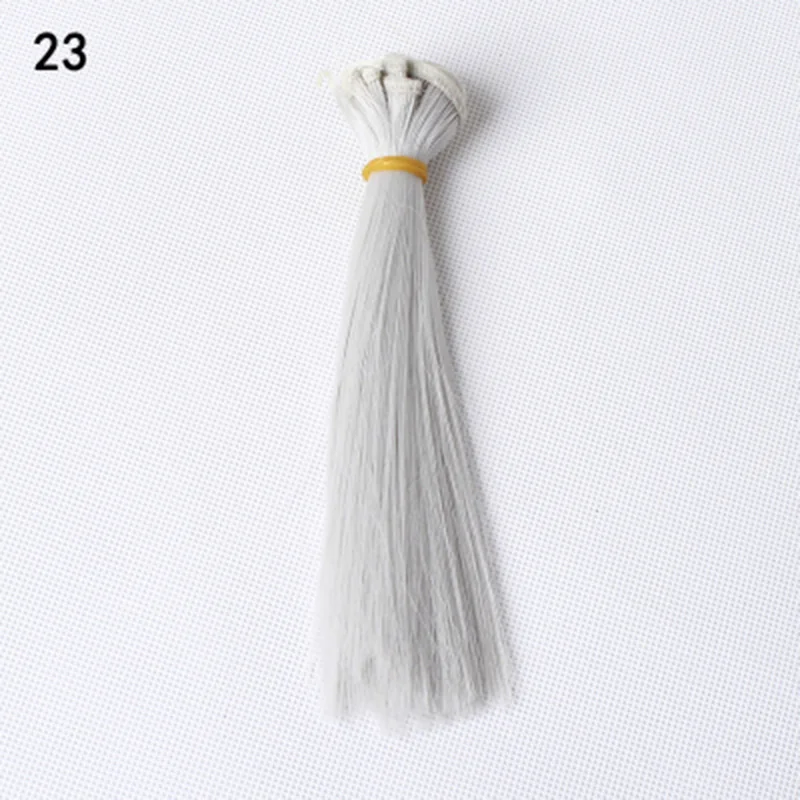 1pcs 15cm * 100cm 인형 용 두꺼운 스트레이트 헤어 1/3 1/4 BJD SD 인형 가발 블랙 골드 브라운