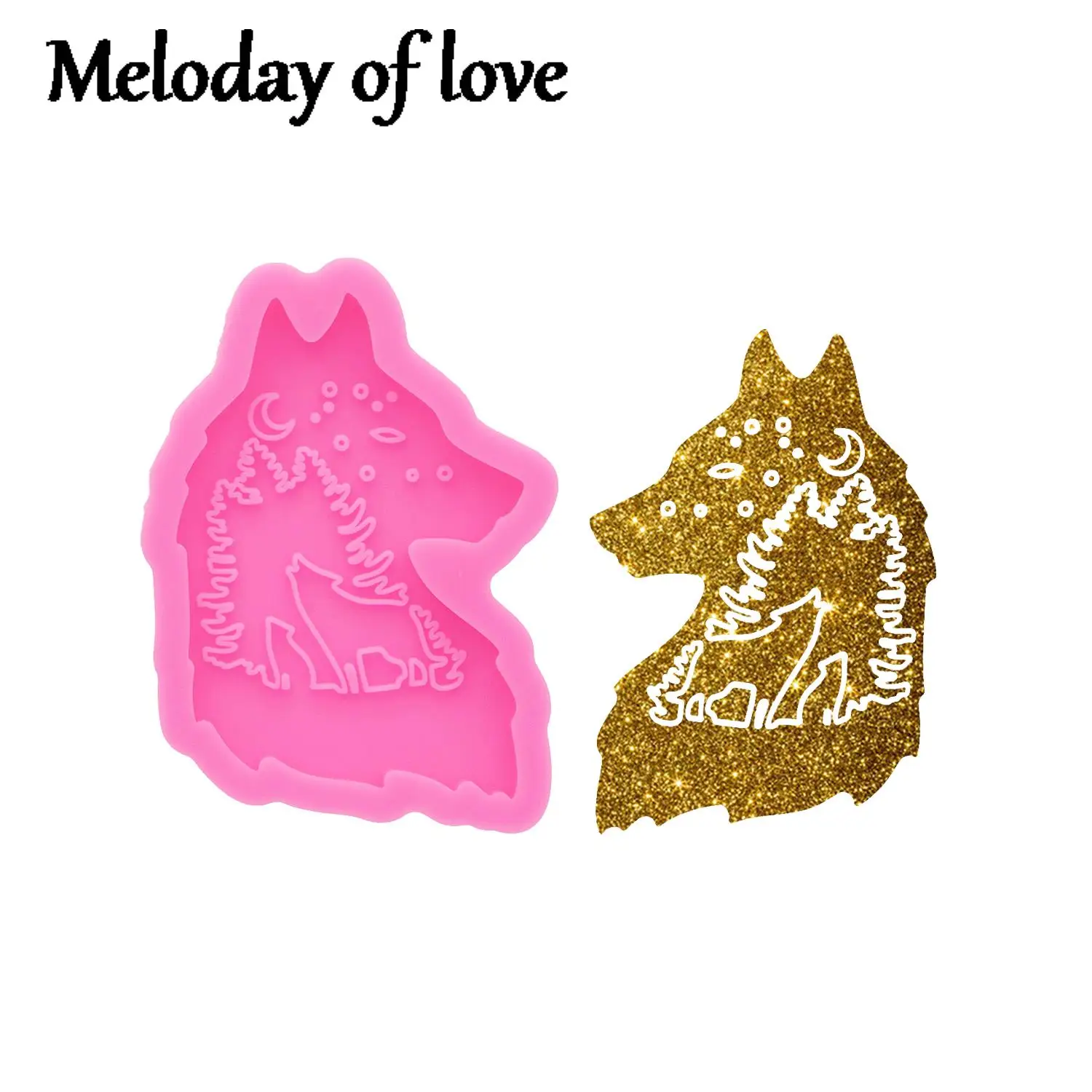 Shiny Wolf/Tiger/lion Head Mold Badge Reel and Phone Grip Resin Molds, Silicone Chocolate Clay Polymer Mold DY1214