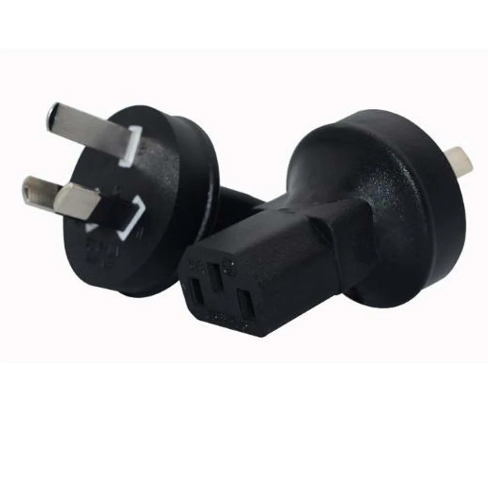1PCS Rame Nero IEC320 C5 C7 C13 a AU EU 4.0MM 4.8MM UK US 5-15P 6-15P Adattatore di Alimentazione Spina maschio a femmina Spina Convertitore