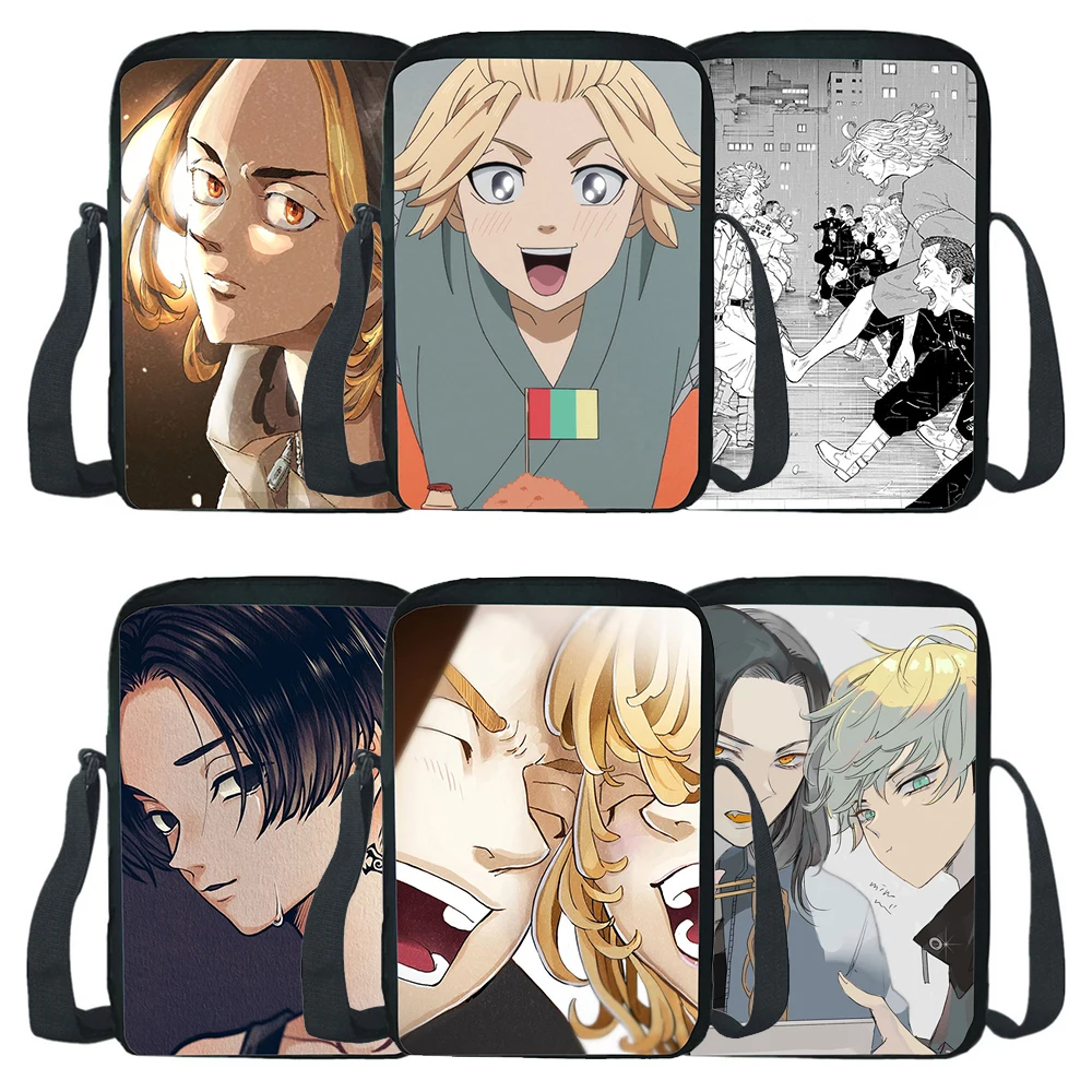 Japan Anime Tokyo Revengers Messenger Bag Shoulder Bag Nylon School Bag Backpack Cartoon Bag Mini School Bag Phone Bag Mochila