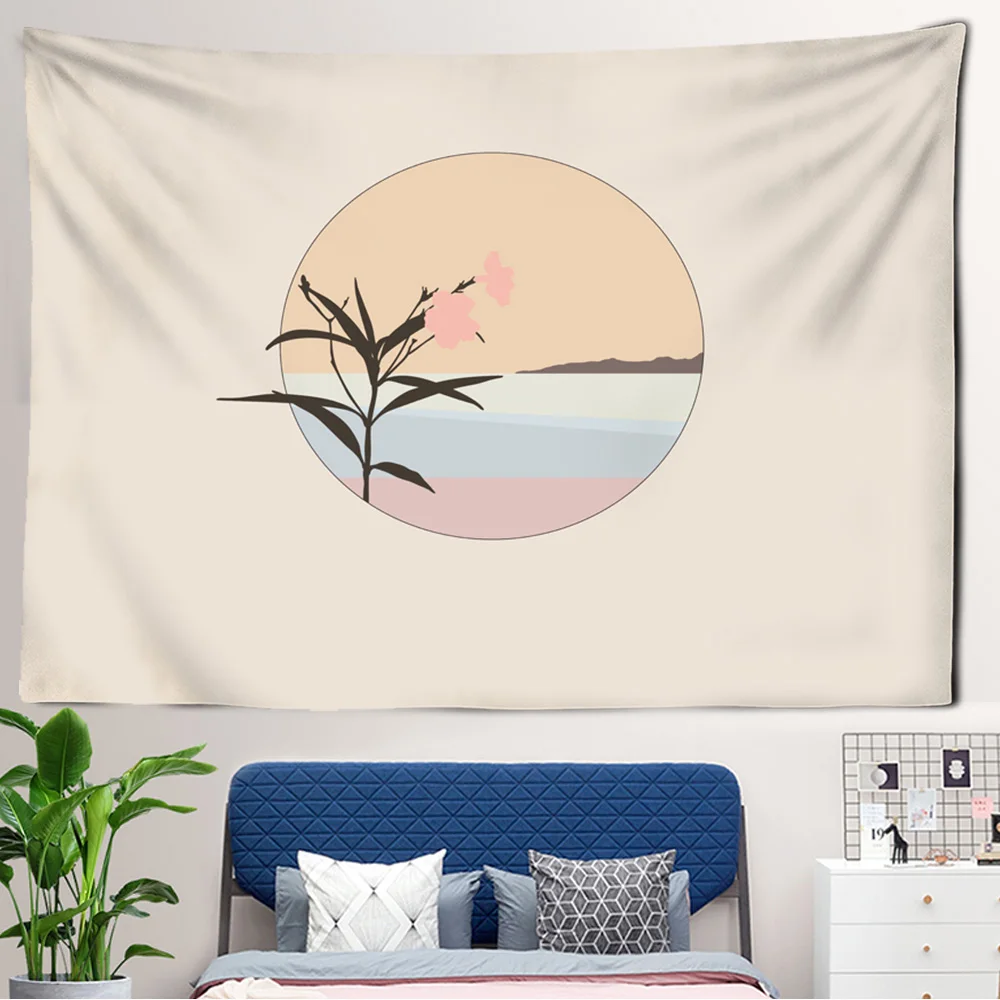 

Landscape Tapestry Mountain Wall Hanging Room Bedspread Beach Mat Tapestries Psychedelic Home Decoration