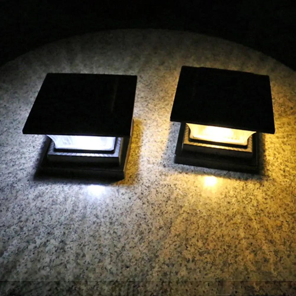 พลังงานแสงอาทิตย์ LED โคมไฟสวนกลางแจ้งรั้วโคมไฟโพสต์ไฟ LED กันน้ำ LED โคมไฟพลังงานแสงอาทิตย์ไฟเส้นทาง