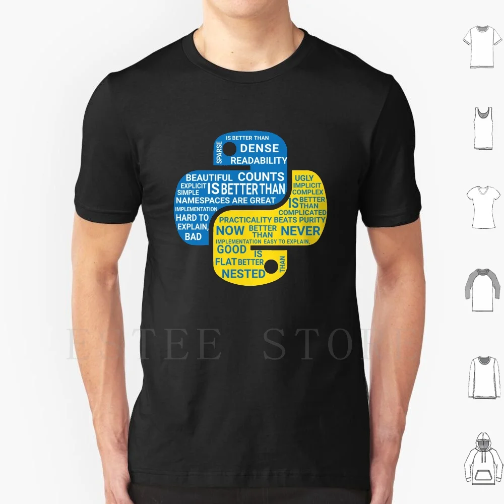 The Zen Of Python Programmers T Shirt Cotton Men DIY Print Python Python Language Python Programming Python Zen Python Software