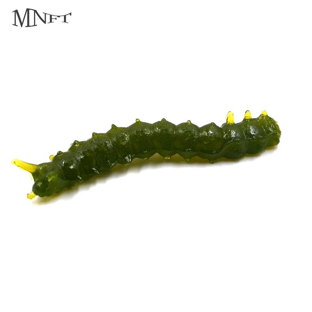 MNFT 10pcs Larva Soft Lures 75mm 4g Artificial Lures Fishing Worm Environmental TPR Bass Pike Minnow Swimbait Jigging Plastic Ba