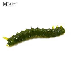MNFT 10pcs Larva Soft Lures 75mm 4g Artificial Lures Fishing Worm Environmental TPR Bass Pike Minnow Swimbait Jigging Plastic Ba