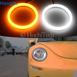 for Volkswagen VW Beetle 2006 2007 2008 2009 2010 Cotton Switchback LED Dual Color Angel Eye White Amber turn signal light