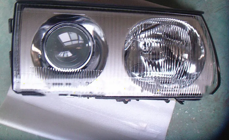 LED Headlight for Mitsubishi L300 Head Lamp Angel eyes DRL Daytime Running Light with Projector Lens