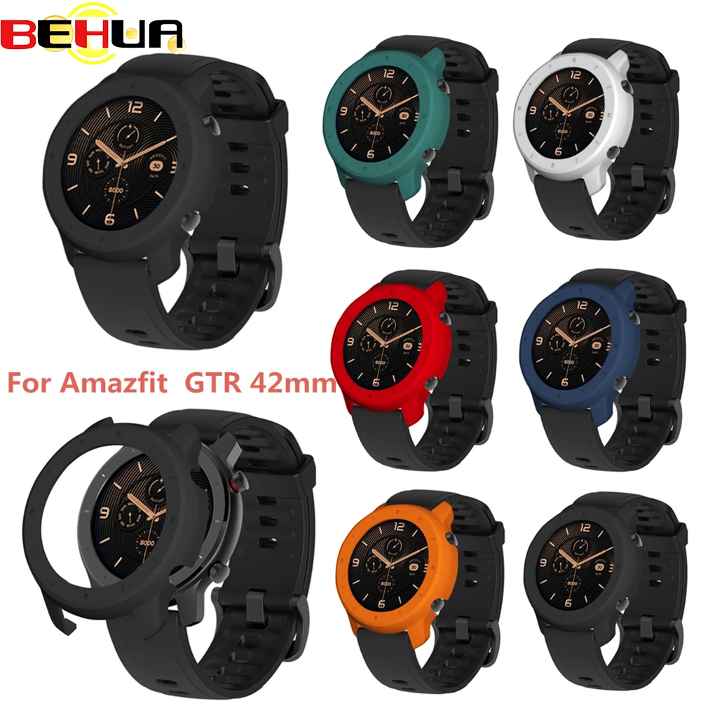 Caso protetor para xiaomi amazfit gtr 42mm casos de relógio pc nova capa escudo quadro protetor para huami amazfit gtr 42mm acessórios