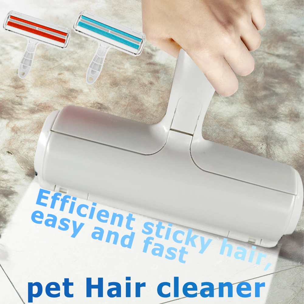 2-Way Pet Hair Remover Roller Dog Cat Hair Remover Brush From Furniture Lint Pet Fur Dust Brush Base Home Furniture Sofa Clothes