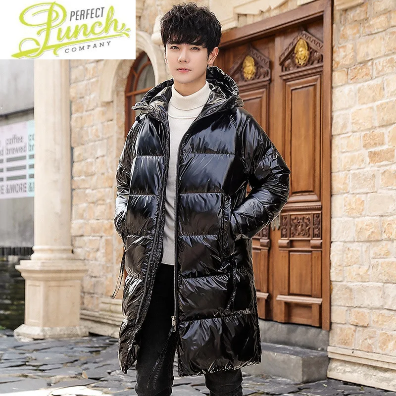 

Down Jacket High Qaulity Long Hooded Mens Parkas Korean Style Casaul Coats Fashion Men Clothes Manteau Homme Hiver WPY1216