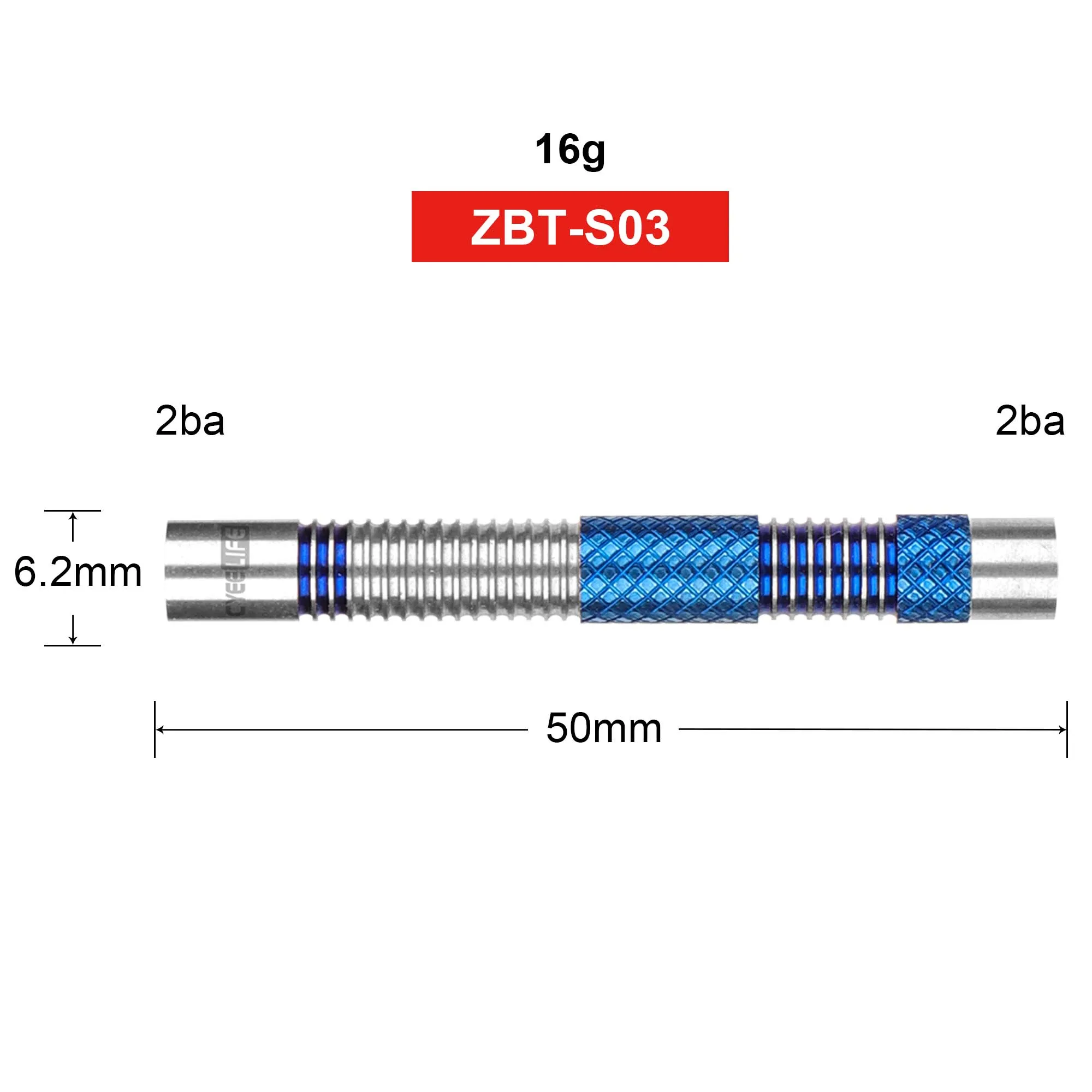 CyeeLife 16 Gram Soft Dart Barrels Tungsten 90% 3pcs For Plastic tip Dart board No Accessories