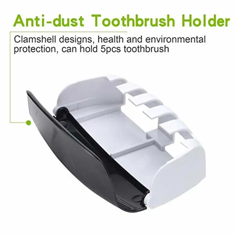 Automatic Toothpaste Dispenser Toothbrush Holder Storage Rack Wall Mount Holder Bathroom Accessories Toothpaste Squeezer Set