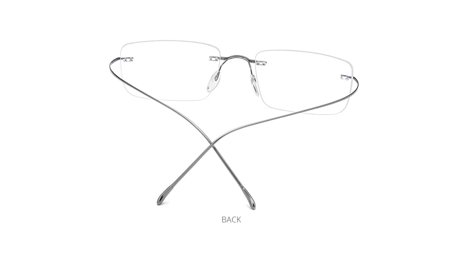 FONEX B Titan Brillengestell Herren Neues Markendesign Randlose quadratische Brillen Rahmenlose Damen Ultraleichte japanische Brillen 85634 – Detail 14