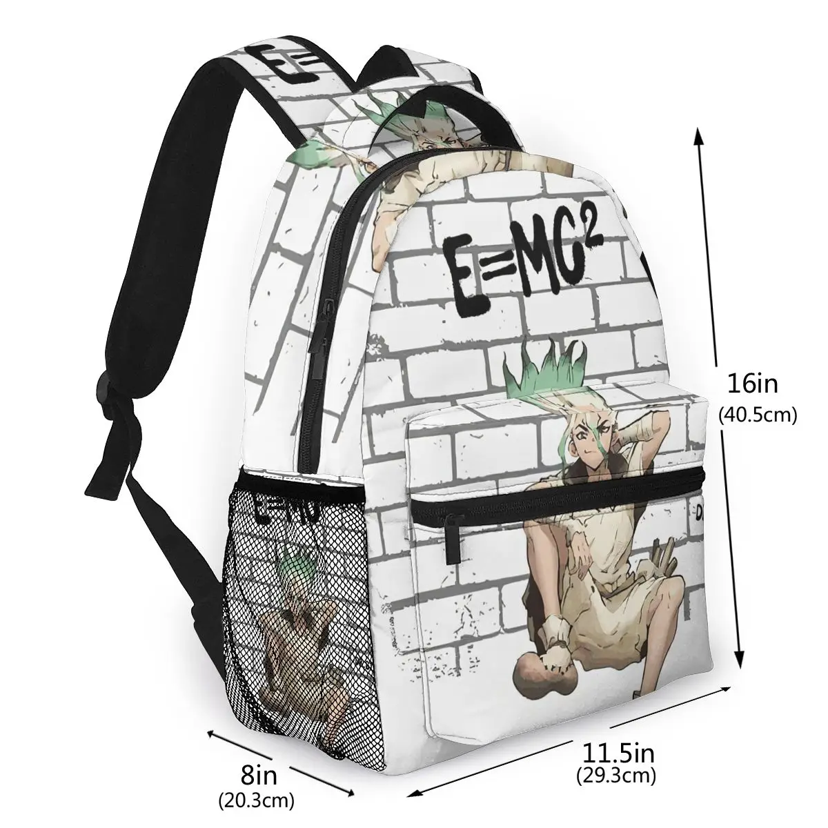 Dr Stone - Senku Graffiti Backpack for Girls Boys Travel RucksackBackpacks for Teenage school bag